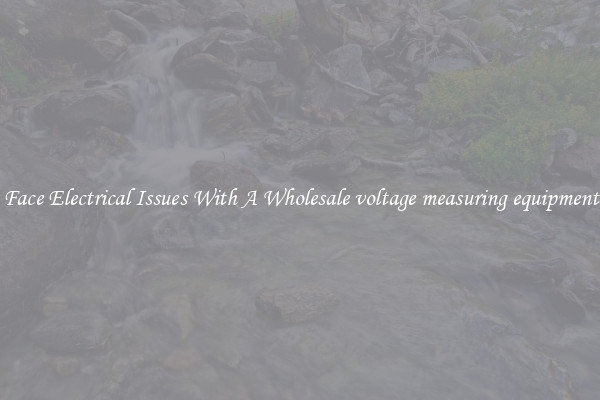 Face Electrical Issues With A Wholesale voltage measuring equipment