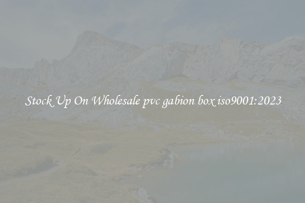 Stock Up On Wholesale pvc gabion box iso9001:2023