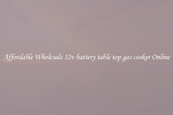Affordable Wholesale 12v battery table top gas cooker Online