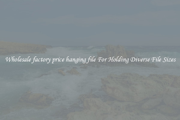 Wholesale factory price hanging file For Holding Diverse File Sizes