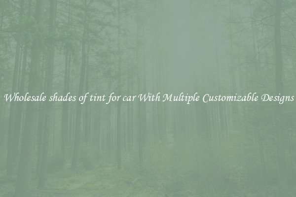 Wholesale shades of tint for car With Multiple Customizable Designs