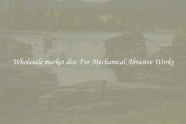 Wholesale market disc For Mechanical Abrasive Works