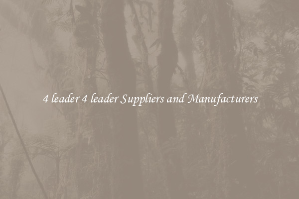 4 leader 4 leader Suppliers and Manufacturers