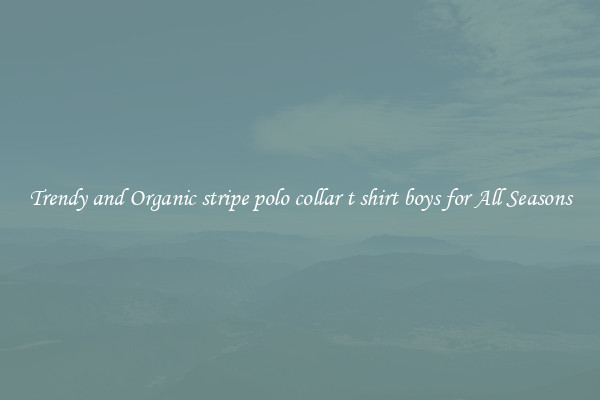 Trendy and Organic stripe polo collar t shirt boys for All Seasons