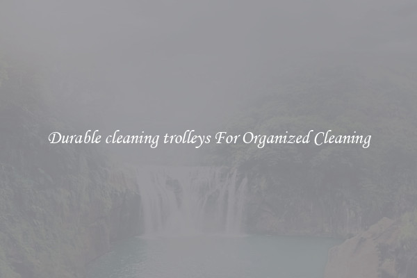 Durable cleaning trolleys For Organized Cleaning