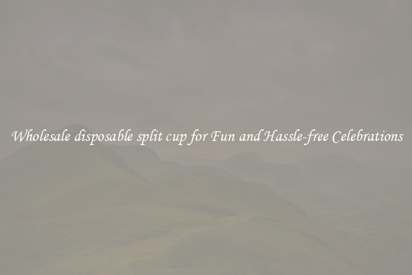 Wholesale disposable split cup for Fun and Hassle-free Celebrations