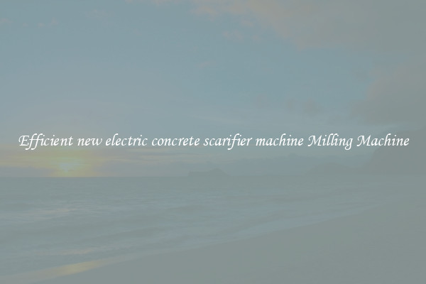 Efficient new electric concrete scarifier machine Milling Machine