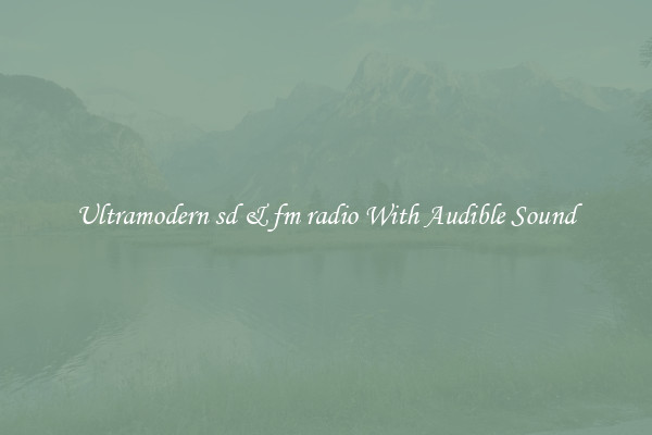 Ultramodern sd & fm radio With Audible Sound