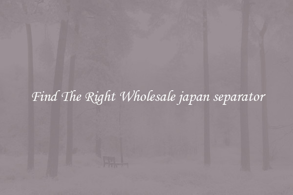 Find The Right Wholesale japan separator