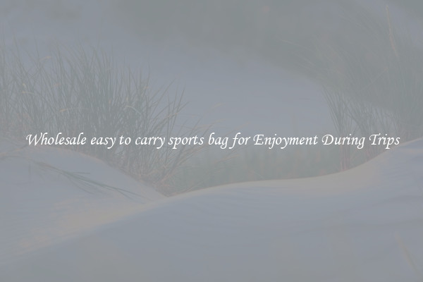 Wholesale easy to carry sports bag for Enjoyment During Trips